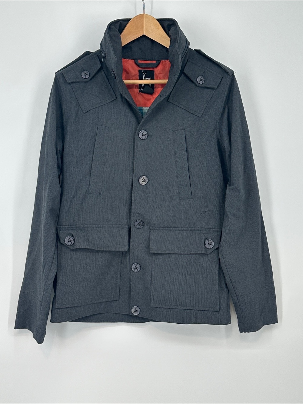 Kane & Unke Men's Dark Gray Field Jacket - Size Small